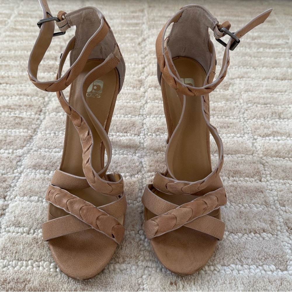 Joes nude strappy heels sandals size 6